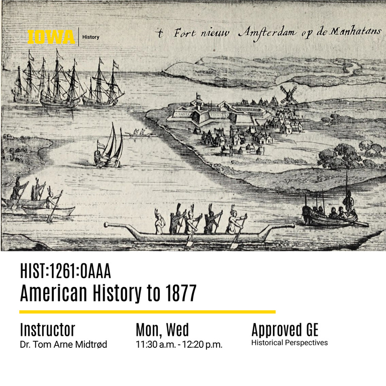 HIST 1261 American History to 1877 Fall 2025