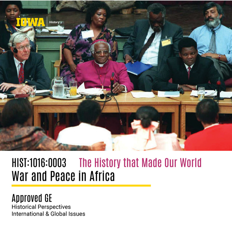 HIST 1016 0003 War and Peace in Africa