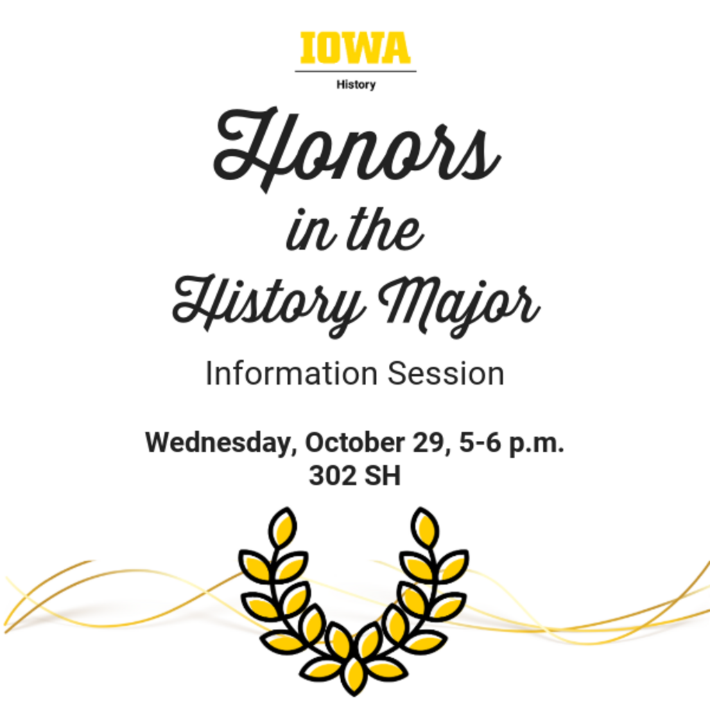 Honors in History Info Session promotional image