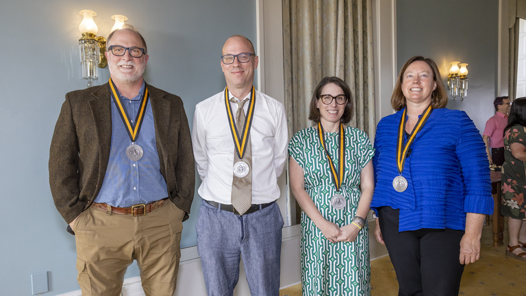 Group photo of Bob Cargill, Paul Dilley, Sarah Bond, and Brenda Longfellow
